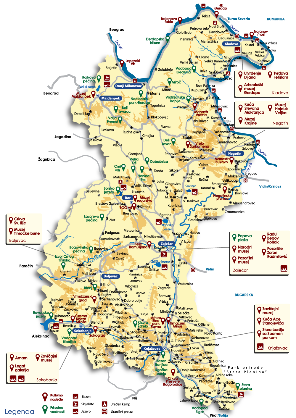 timocka krajina mapa